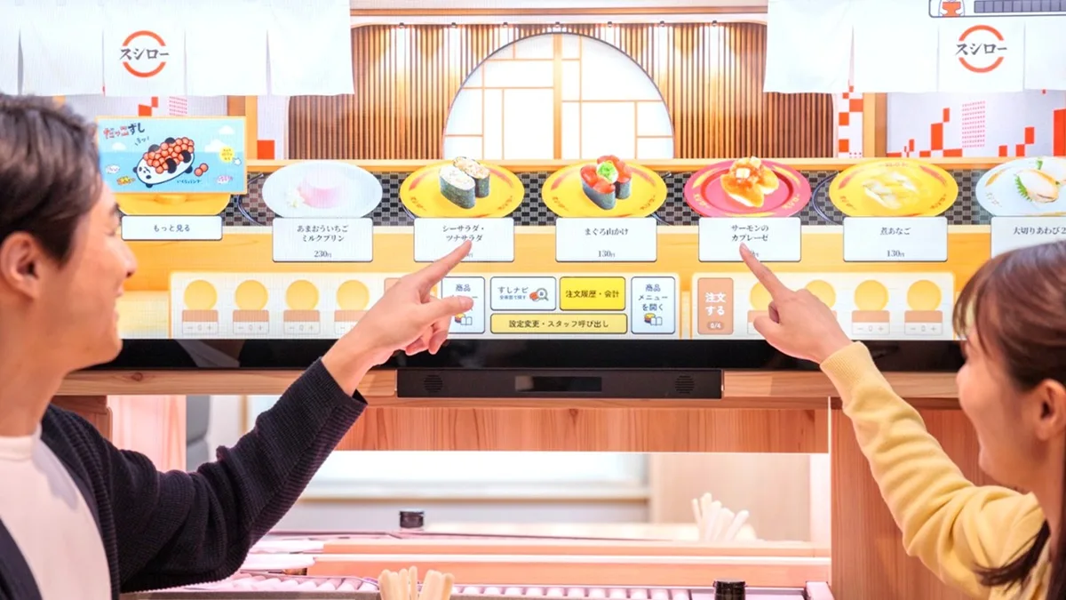 スシロー大型タッチディスプレイ「デジロー」