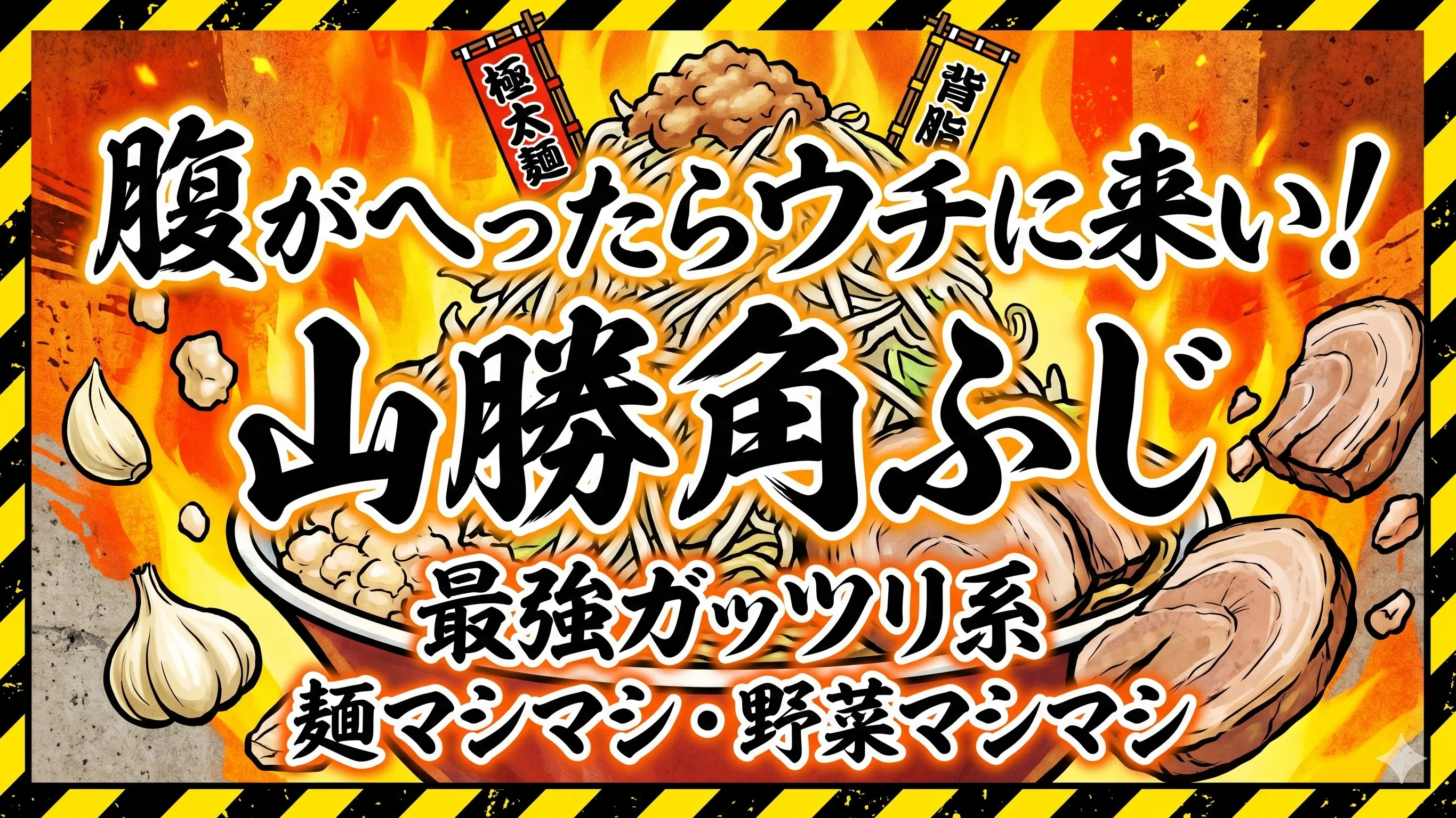 極太麺に濃厚スープ、たっぷりの背脂、山盛り野菜、分厚いチャーシュー（豚）が特徴の「山勝角ふじ 彦根店」が2026年6月上旬オープン予定