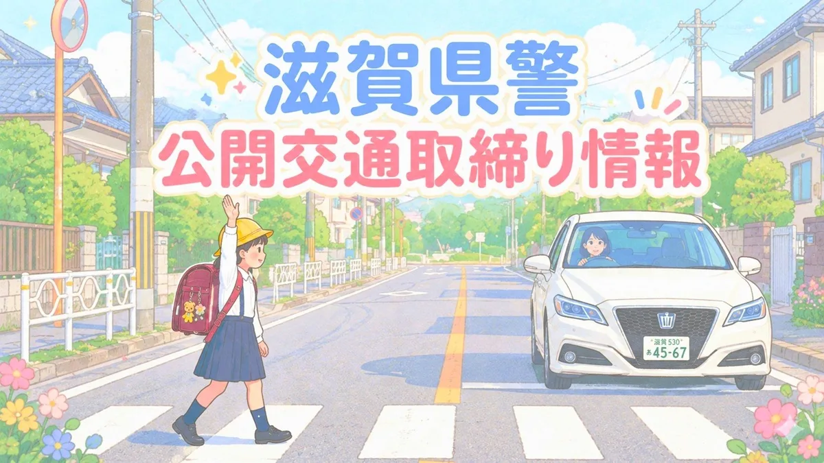 2026年6月8日から21日までの滋賀県警の公開交通取締り情報をまとめました。