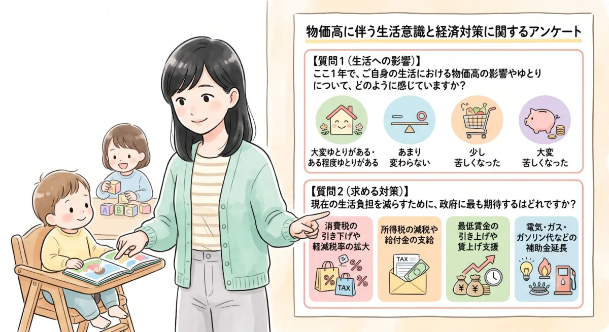 物価高に伴う生活意識と経済対策に関するアンケート2026