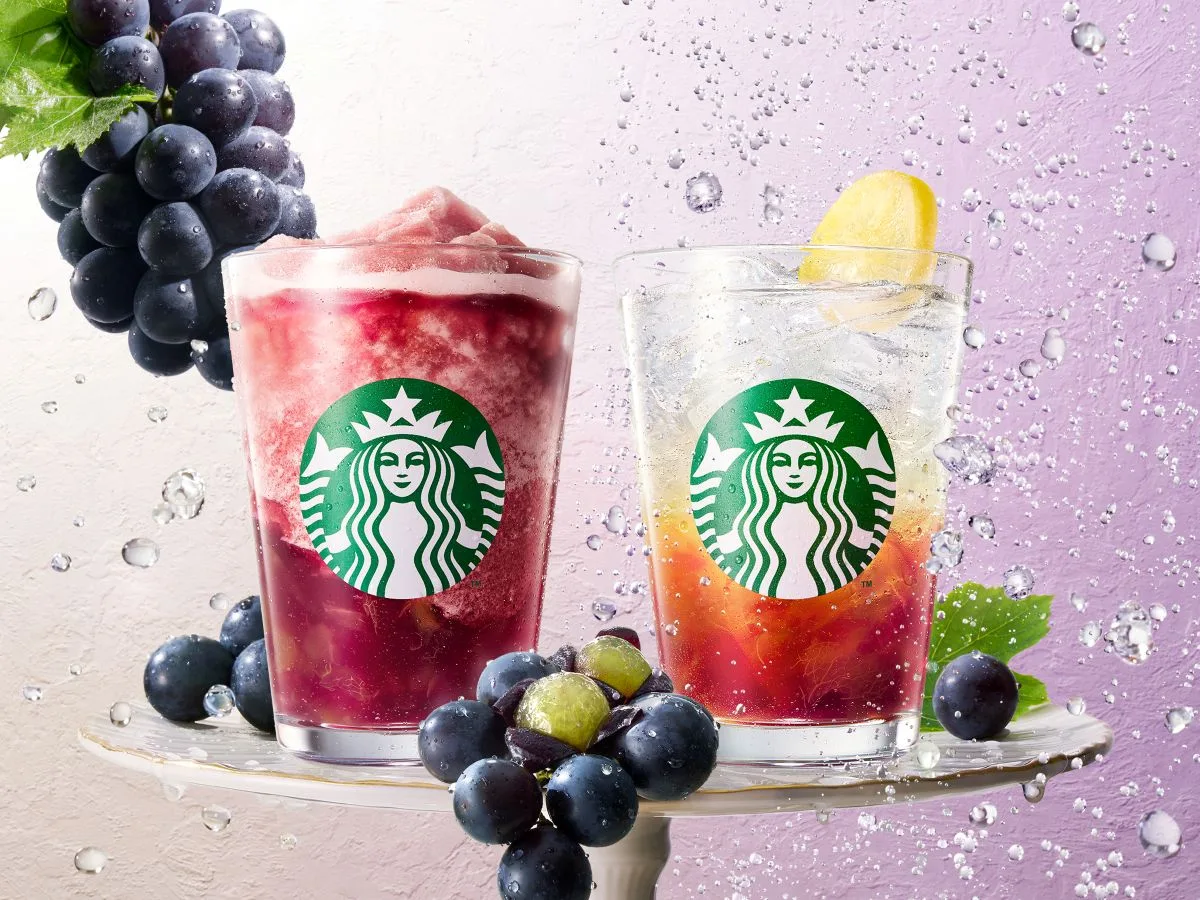 スタバに秋の気配、巨峰づくしの新作ビバレッジ2種が8月17日から登場